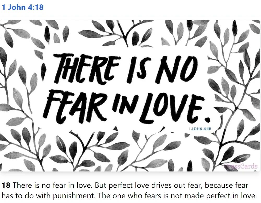 Brush-lettered text there is no fear in love