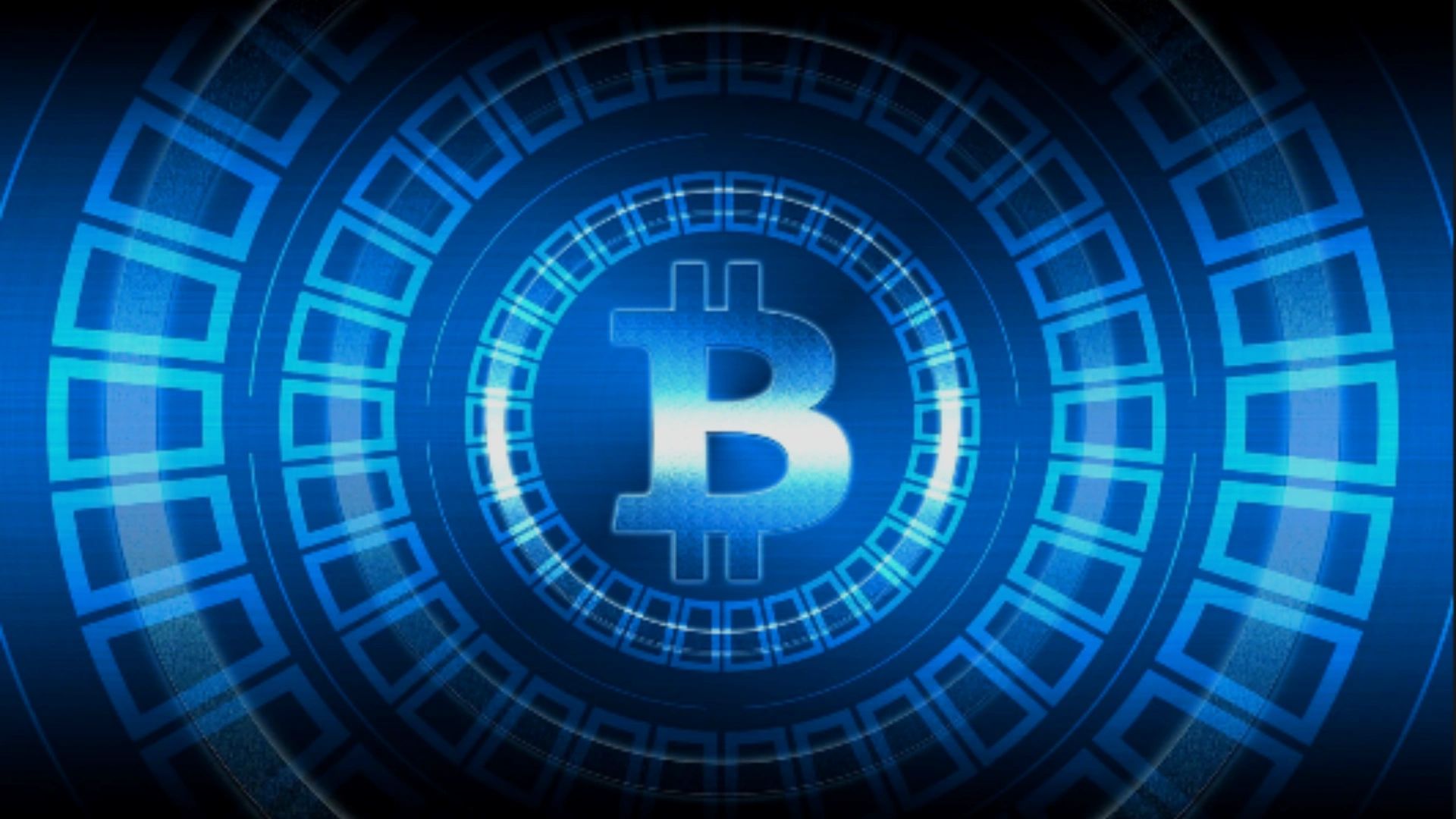 Cryptocurrency logo on futuristic design